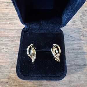 Elegant Gold Tone Clip-on Earrings